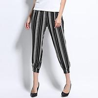 womens loose chinos pants casualdaily street chic print mid rise elast ...