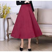 Women\'s Casual/Daily Midi Skirts Pencil Solid Summer