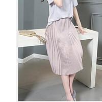 Women\'s Casual/Daily Midi Skirts Pencil Solid Summer