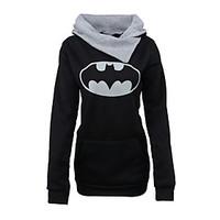 Women\'s Casual/Daily Hoodie Print Color Block Round Neck strenchy Cotton Polyester Long Sleeve