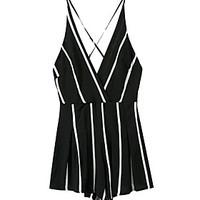 womens party holiday sexy spring summer tank top striped strap sleevel ...