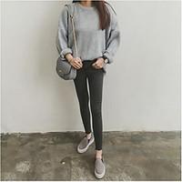 womens other casual simple regular pullover solid striped round neck l ...