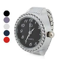womens classic diamond style alloy analog quartz ring watch assorted c ...