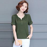 womens going out work simple sophisticated all seasons blouse solid v  ...