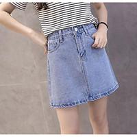 Women\'s Casual/Daily Mini Skirts A Line Solid Summer