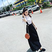 womens midi skirts simple swing solid