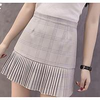 womens casualdaily above knee skirts pencil geometric summer