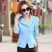 womens work street chic summer coat solid v neck long sleeve regular c ...