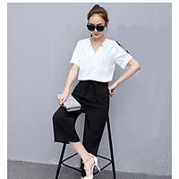 womens work partycocktail simple cute sophisticated shirt pant suits s ...