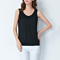 womens plus size casualdaily simple summer tank top solid v neck sleev ...