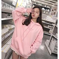 womens casualdaily simple hoodie solid pure color embroidered hooded m ...