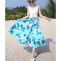 womens maxi skirts simple a line geometric