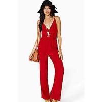 womens mid rise casualdaily jumpsuits sexy loose solid summer