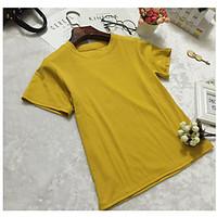 womens going out vintage spring summer t shirt solid round neck short  ...
