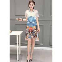 womens going out casualdaily vintage a line dress print v neck above k ...