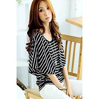 womens casualdaily regular cardigan striped round neck sleeve cotton s ...