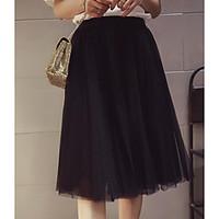 womens going out midi skirts swing solid summer