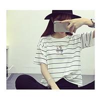 womens casualdaily holiday simple t shirt solid geometric round neck s ...