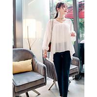 womens casualdaily simple blouse solid v neck long sleeve rayon