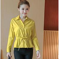 womens going out casualdaily work simple cute spring shirt solid u nec ...