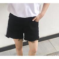 womens high rise micro elastic shorts pants street chic loose color bl ...