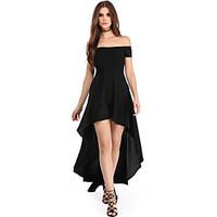 Women\'s High Low Hem Off Shoulder Party Dress