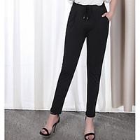 womens high rise strenchy chinos pants street chic slim solid