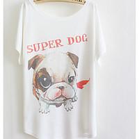 womens casualdaily simple summer fall t shirtanimal print round neck s ...