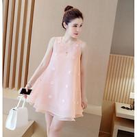 womens party evening cute loose dress solid round neck above knee slee ...