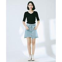 womens casualdaily mini skirts a line solid summer