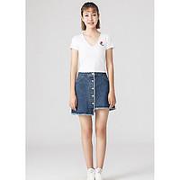 womens casualdaily asymmetrical skirts a line solid summer