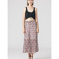 Women\'s Casual/Daily Midi Skirts A Line Floral Summer