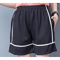 womens mid rise strenchy shorts pants simple relaxed solid