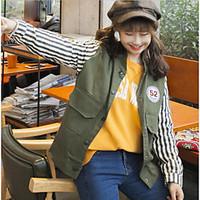 womens casualdaily vintage fall jacket solid round neck long sleeve sh ...