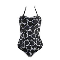 Womens Plus Size Two Pieces Geomartic Halter Sports Tankini Swimwear(S-3XL)