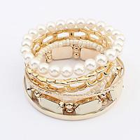 Women\'s Chain Bracelet Jewelry Fashion Pearl Resin Alloy Irregular Jewelry For Party Special Occasion Gift 1pc