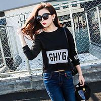 womens casualdaily cute t shirt letter round neck short sleeve cotton