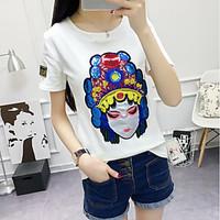 womens casual simple summer t shirt pattern round neck short sleeve co ...