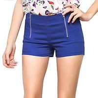 womens solid blue pink black orange shorts pants casual day beach