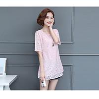 womens casualdaily simple t shirt solid round neck short sleeve others