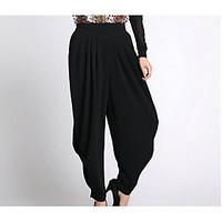 womens high rise stretchy chinos pants simple harem solid