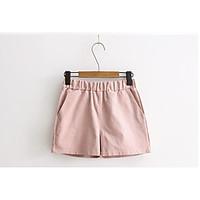 womens high rise micro elastic shorts pants street chic simple loose s ...