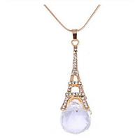 Women\'s Pendant Necklaces Crystal Jewelry Tower Alloy Pendant Golden Jewelry For Daily Casual 1pc