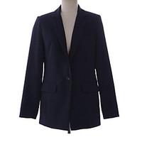 womens casualdaily simple spring blazer solid notch lapel long sleeve  ...