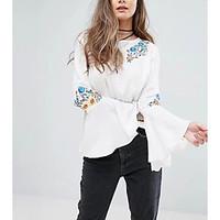 womens going out casualdaily simple street chic fall winter shirt soli ...