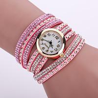 Women\'s Quartz Analog White Case Multilayer Leather Band Bracelet Wrist Fashion Watch Jewelry Cool Watches Unique Watches
