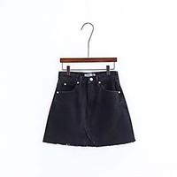 womens a line solid skirtsgoing out casualdaily simple street chic mid ...