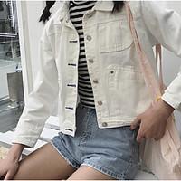 womens going out beach holiday simple cute spring fall coat print shir ...