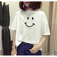 womens casualdaily cute summer t shirt letter round neck short sleeve  ...