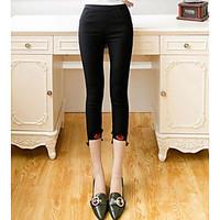 womens mid rise strenchy skinny pants street chic slim solid